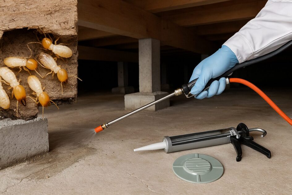 シロアリ駆除業者｜当日の施工の流れと、工事後に自分でできる再発防止