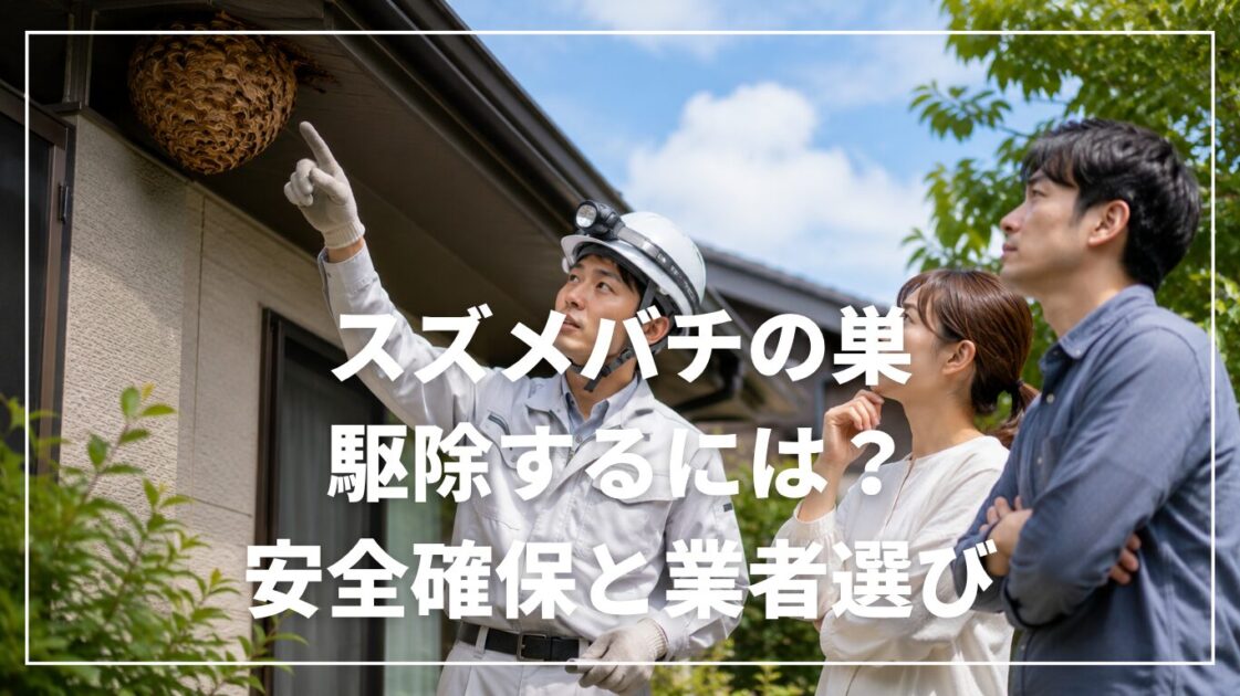 スズメバチの巣を駆除するには？安全確保と業者選び