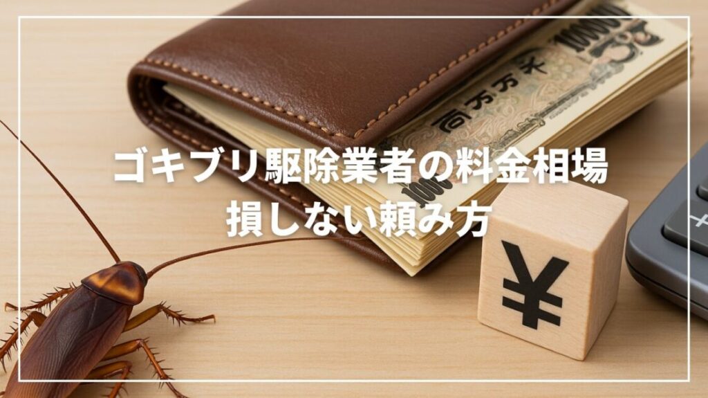 ゴキブリ駆除業者の料金相場と損しない頼み方