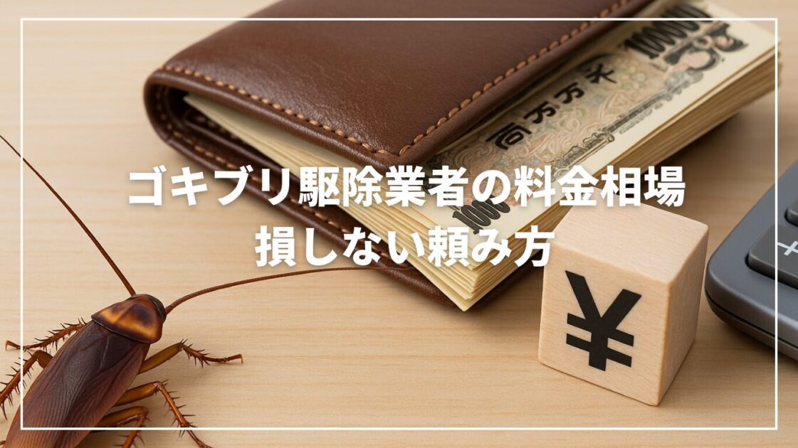 ゴキブリ駆除業者の料金相場と損しない頼み方