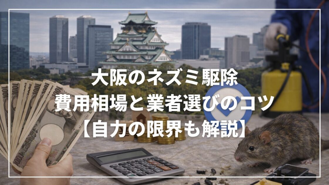 大阪のネズミ駆除｜費用相場と業者選びのコツ【自力の限界も解説】