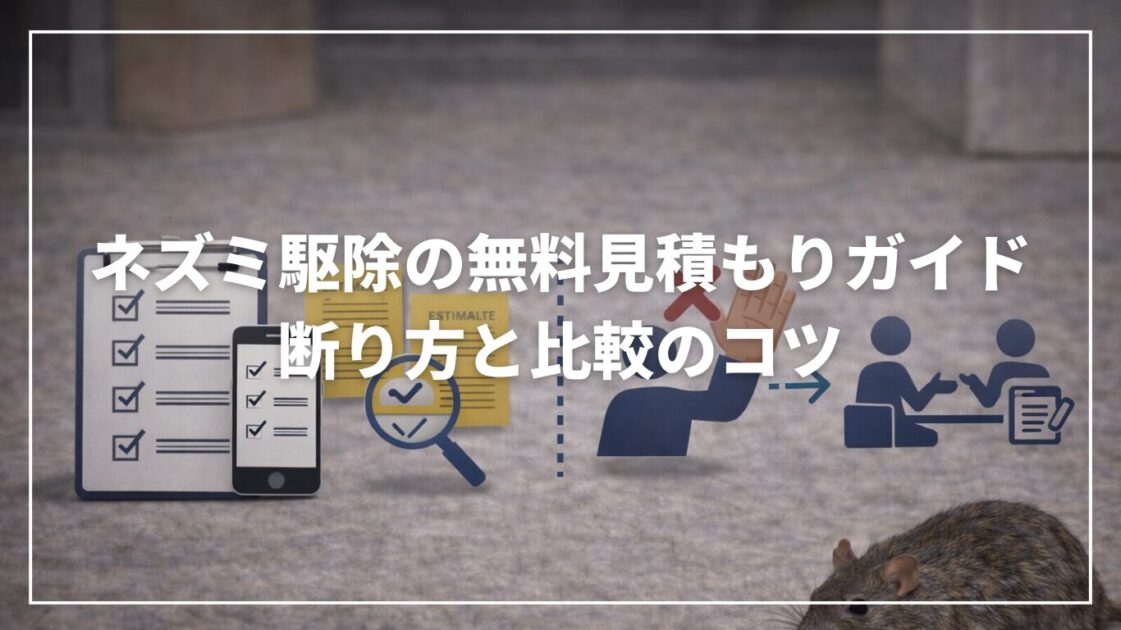 ネズミ駆除の無料見積もりガイド｜断り方と比較のコツ