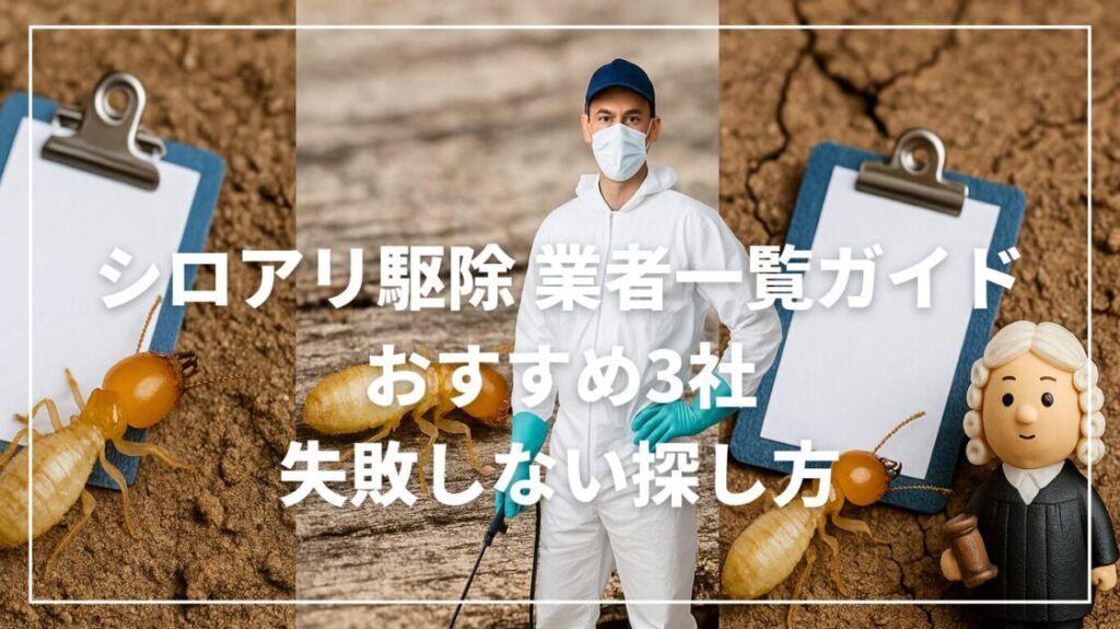シロアリ駆除業者一覧ガイド｜おすすめ3社と失敗しない探し方