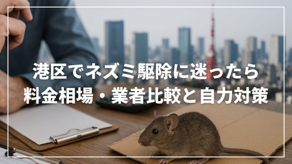 港区でネズミ駆除に迷ったら｜料金相場・業者比較と自力対策