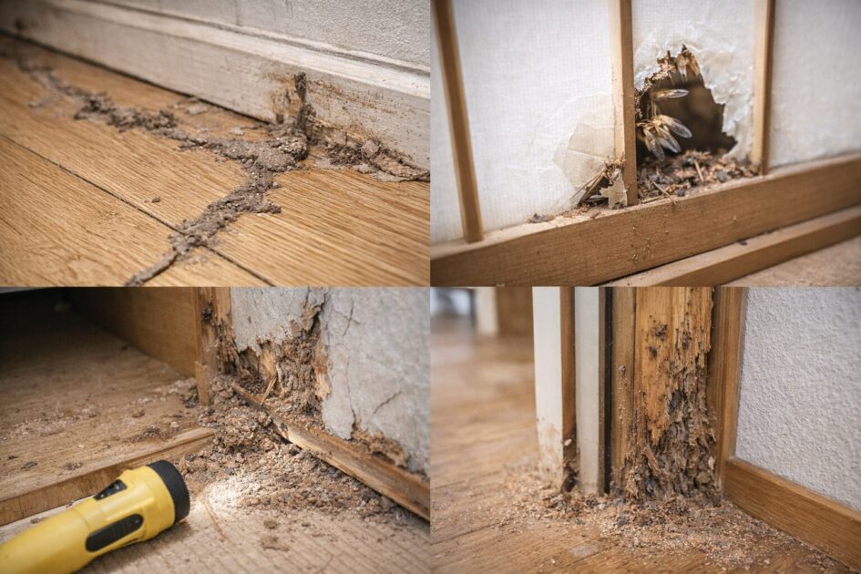 シロアリ被害のサイン（群馬の家で見落としやすい場所）
