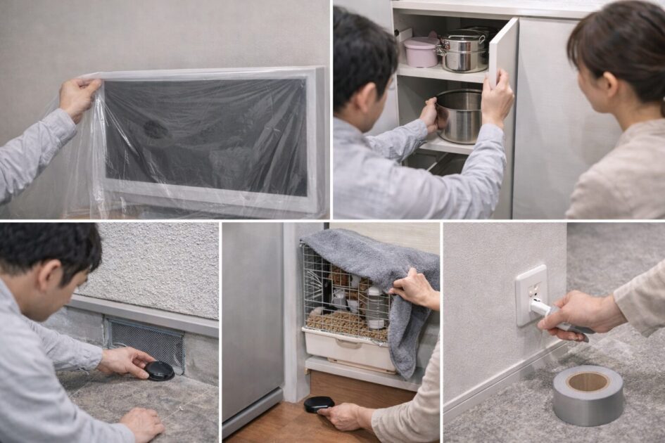 ゴキブリ駆除剤｜くん煙・くん蒸の前に「準備チェック」だけ