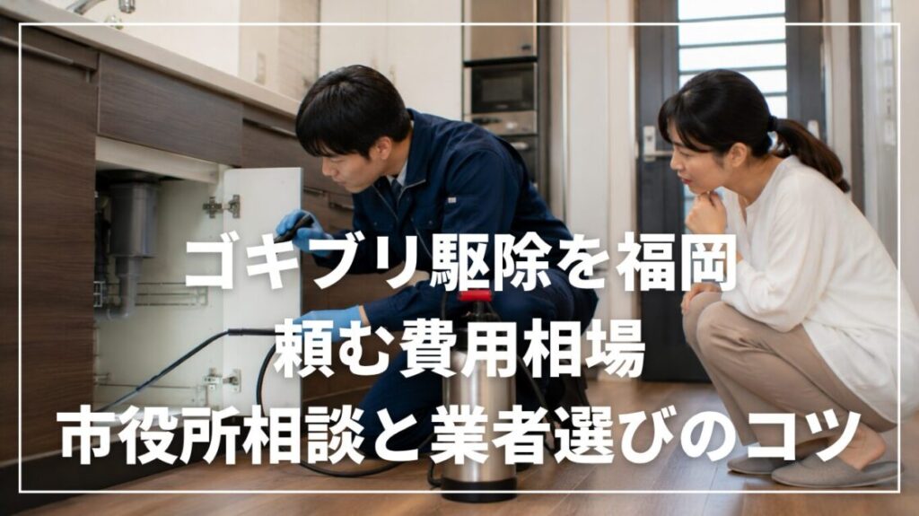 ゴキブリ駆除を福岡で頼む費用相場｜市役所相談と業者選びのコツ