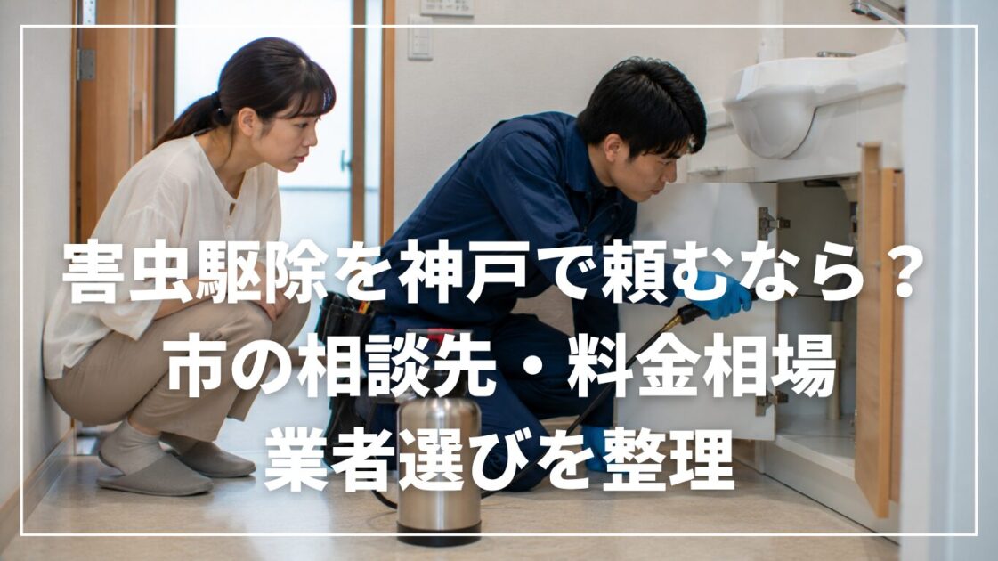 害虫駆除を神戸で頼むなら?市の相談先・料金相場・業者選びを整理