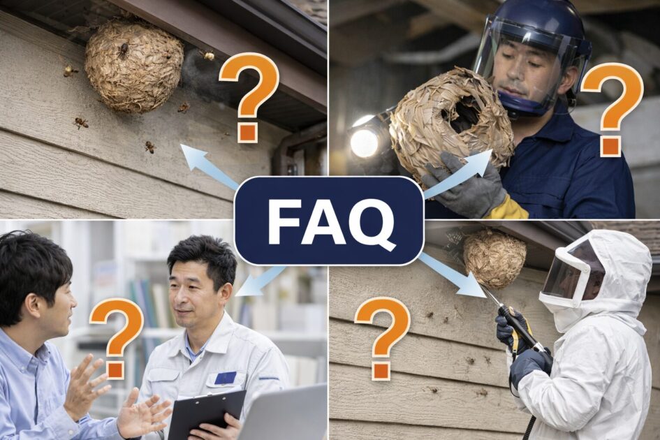 スズメバチの巣駆除でよくある質問（FAQ）