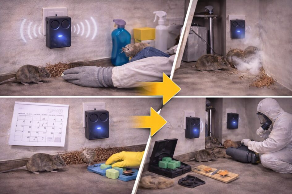 ネズミ駆除|超音波は「短期判定」→ダメなら封鎖・清掃・トラップへ