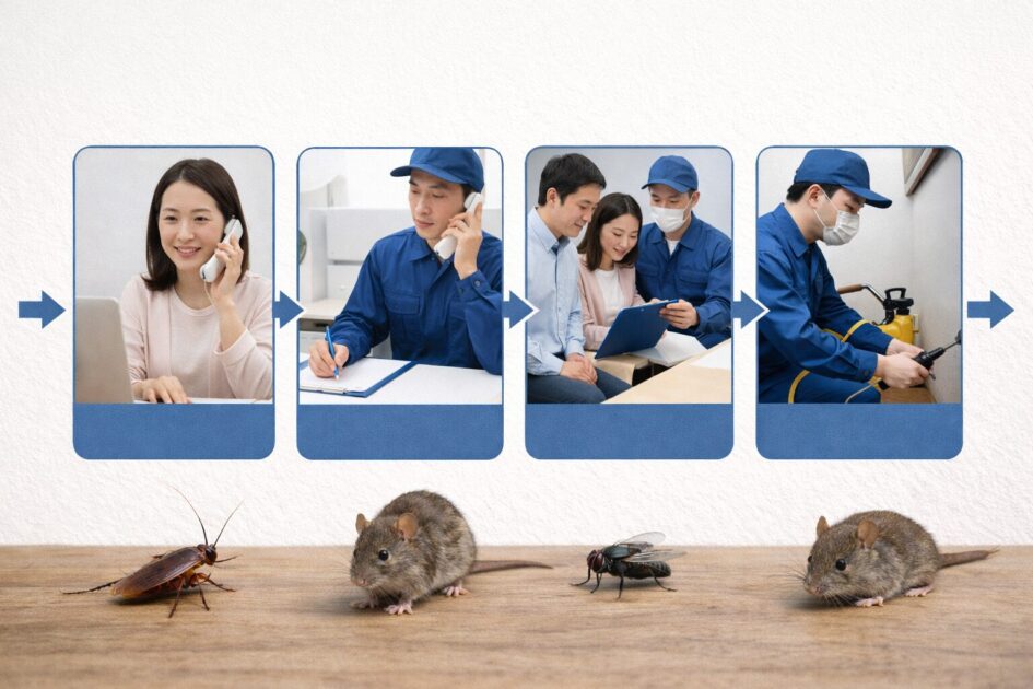 害虫駆除依頼から作業当日までの流れ（トラブル回避のコツ）