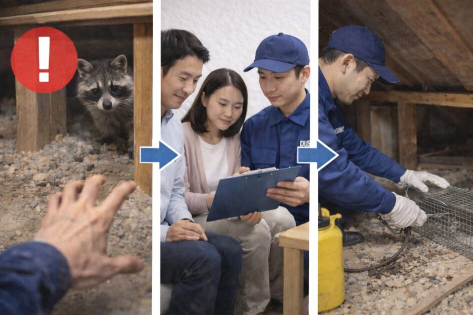 【動物別】アライグマが屋根裏にいる場合の対策｜危険性が高いので「無理に追い出さない」が基本