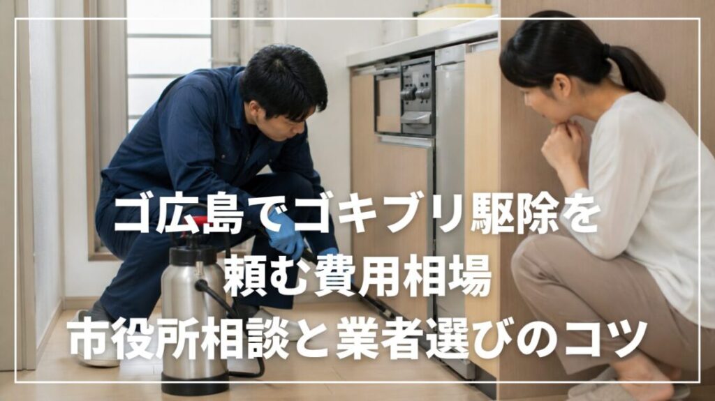 広島でゴキブリ駆除を頼む費用相場｜市役所相談と業者選びのコツ