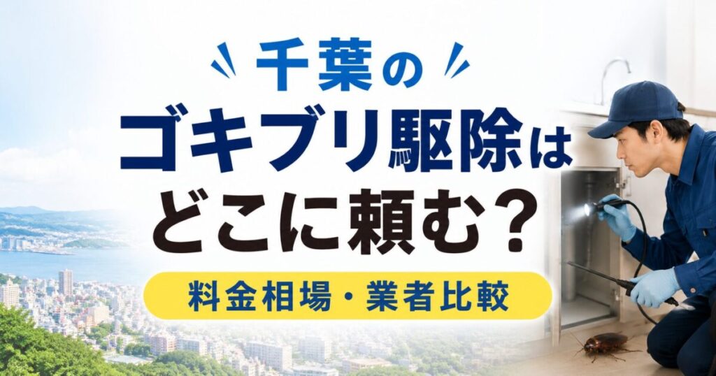 千葉のゴキブリ駆除はどこに頼む？料金相場・業者比較