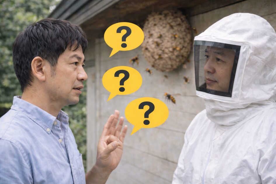 スズメバチ駆除業者でよくある質問（FAQ）