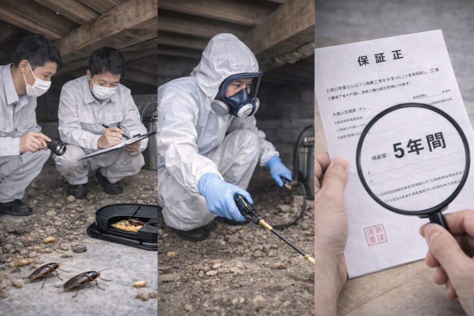 新潟のシロアリ駆除は「無料調査→工法決定→保証確認」で決める