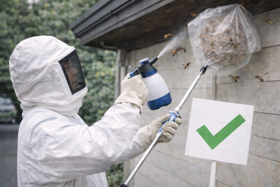 スズメバチ駆除業者｜安全優先で早く終わらせる（行動手順つき）