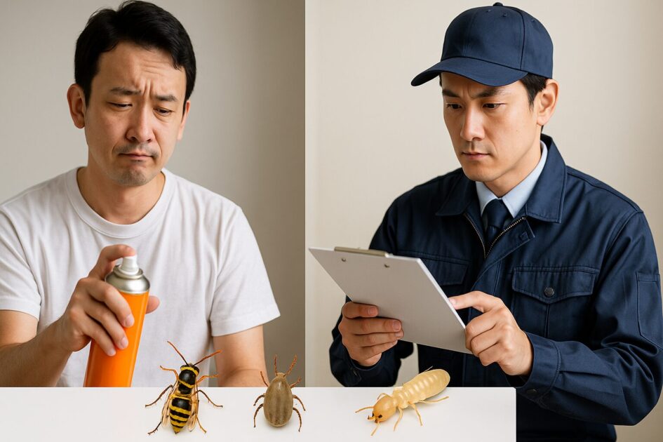 自力駆除と業者依頼の違い｜メリット・デメリット比較