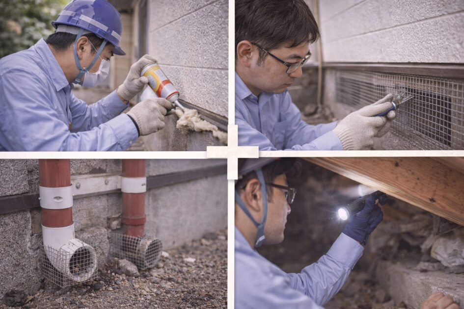 害獣駆除施工後に再発させない｜薬剤や捕獲だけに頼らない予防チェック