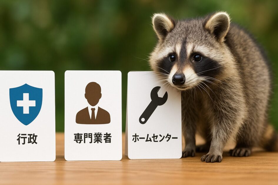 アライグマ駆除業者の種類とそれぞれの特徴