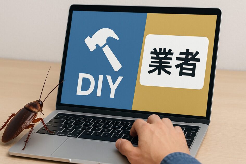 自力ゴキブリ駆除と業者依頼のコスパ比較｜どこまでDIYでどこからプロ？