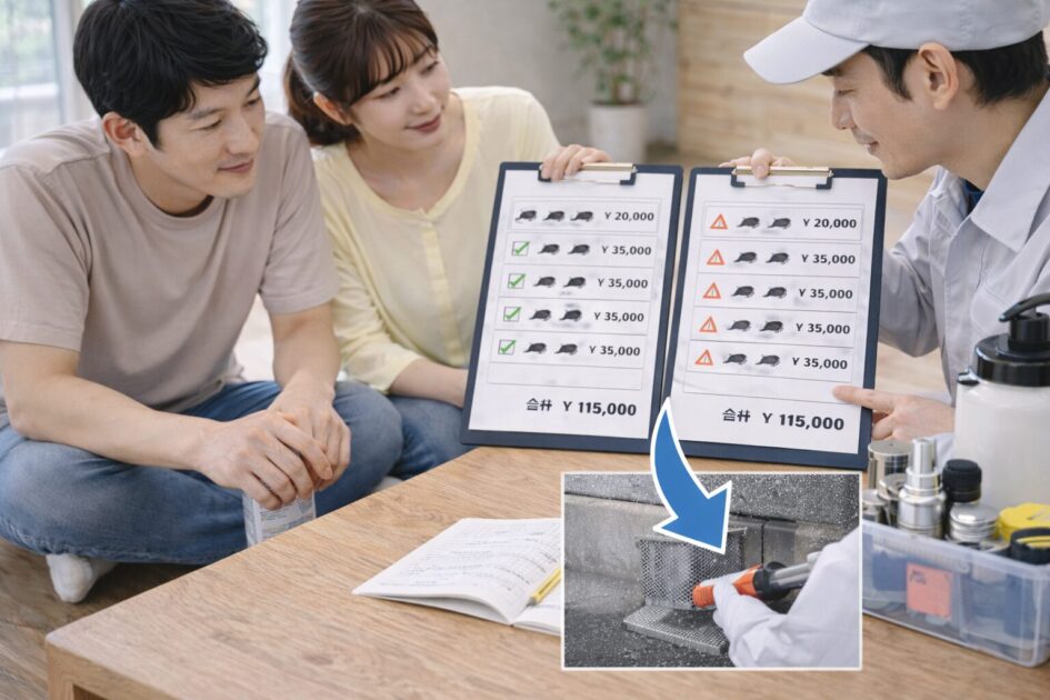 ネズミ駆除の無料見積もりは「条件固定→同条件比較→封鎖」で損しない