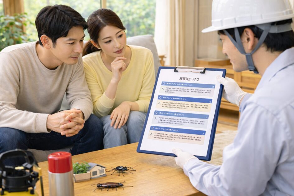 害虫駆除110番でよくある質問（FAQ）