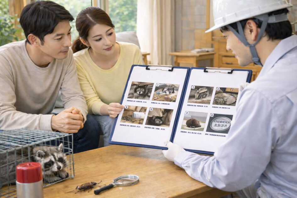 アライグマ駆除の料金は「範囲→封鎖→清掃→保証」で決まる