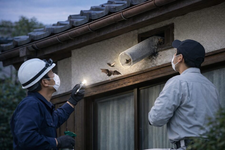 コウモリを追い出す駆除方法|「出す」工程の基本とタイミング