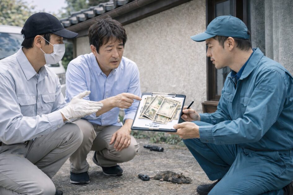 ネズミ駆除の料金相場|名古屋の目安と「高くなる条件」