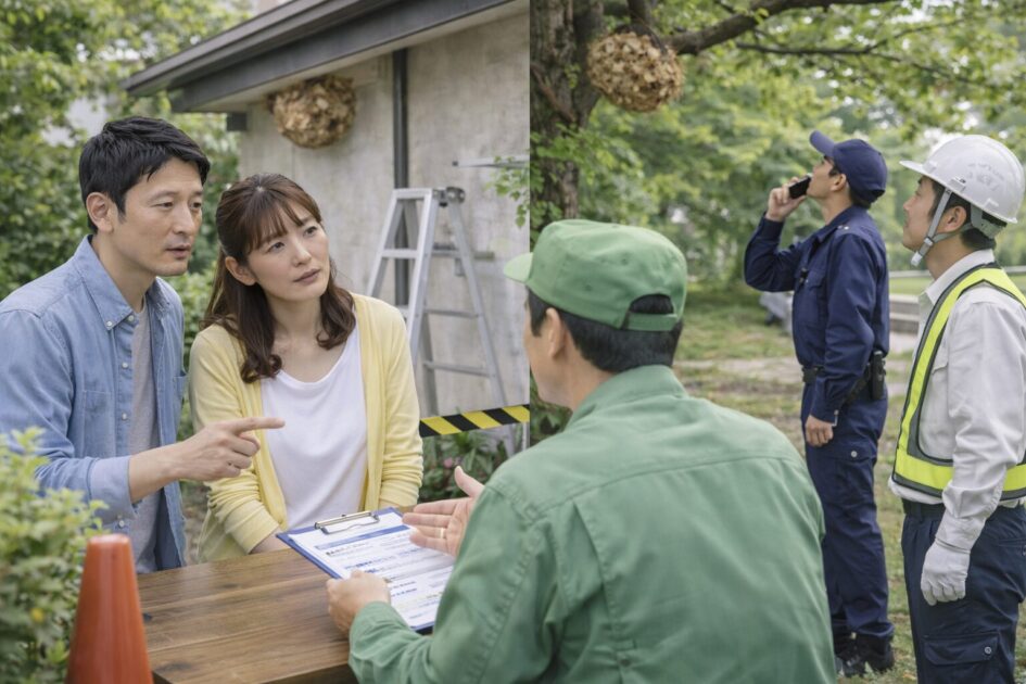 札幌のスズメバチ駆除は市に頼める？相談先まとめ（私有地／公道・公園）