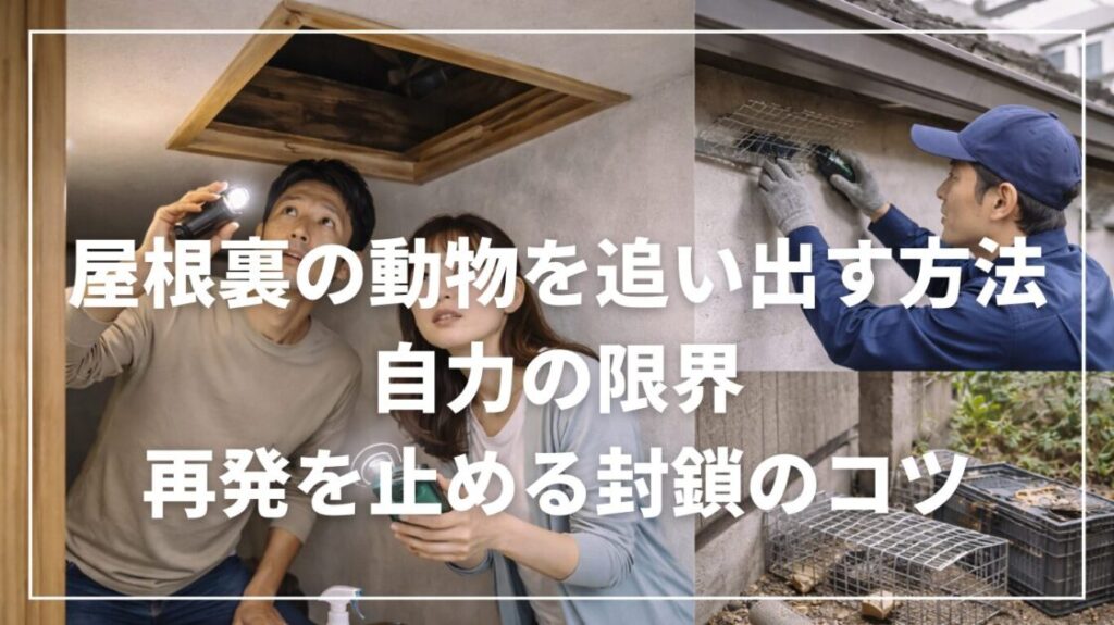 屋根裏の動物を追い出す方法｜自力の限界と再発を止める封鎖のコツ