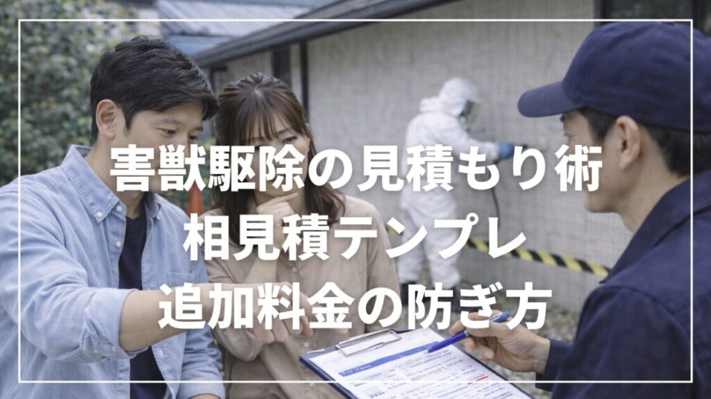 害獣駆除の見積もり術｜相見積テンプレと追加料金の防ぎ方