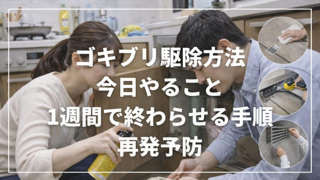 ゴキブリ駆除方法|今日やること・1週間で終わらせる手順と再発予防