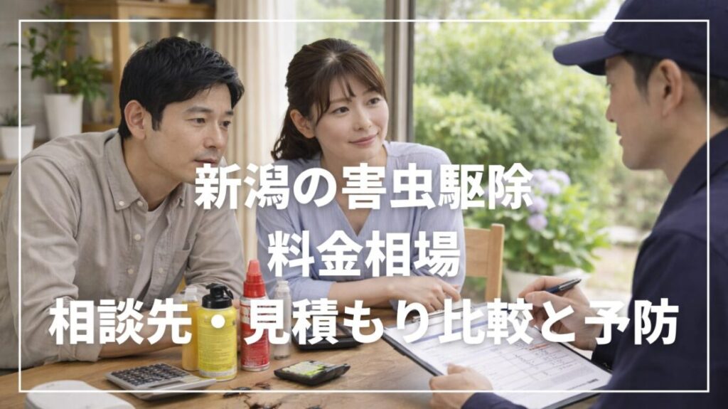 新潟の害虫駆除｜料金相場・相談先・見積もり比較と予防