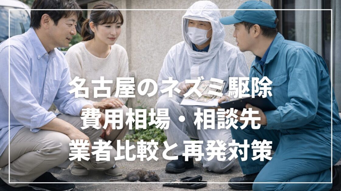名古屋のネズミ駆除|費用相場・相談先・業者比較と再発対策