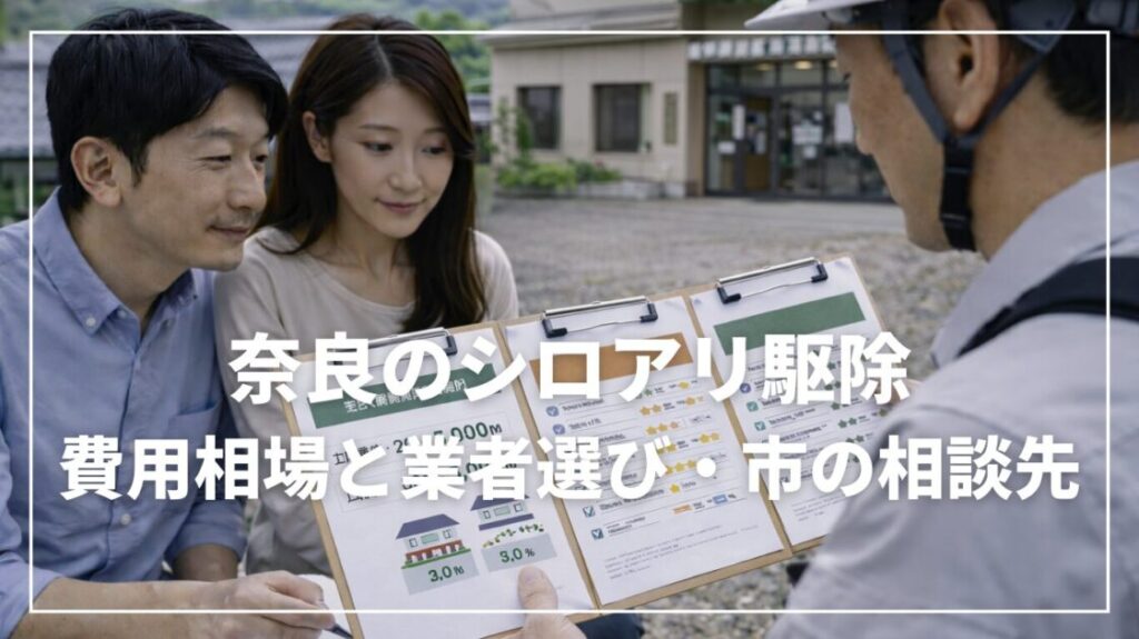 奈良のシロアリ駆除|費用相場と業者選び・市の相談先