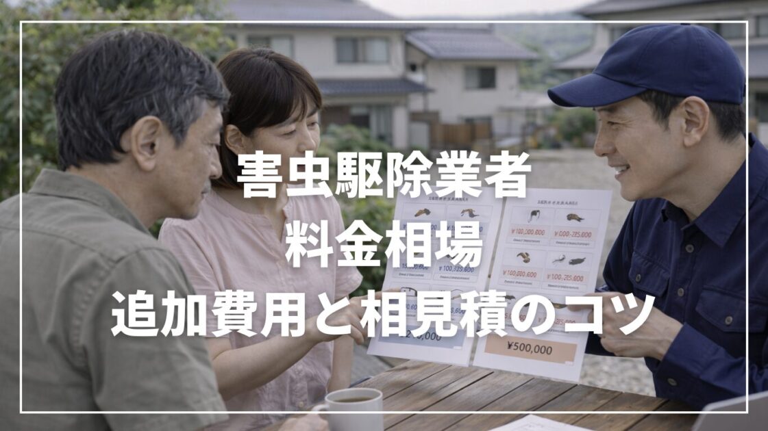 害虫駆除業者の料金相場｜追加費用と相見積のコツ