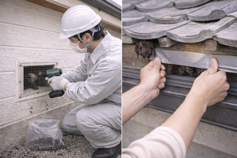 佐賀市のコウモリ駆除|侵入口封鎖のやり方(再発防止)