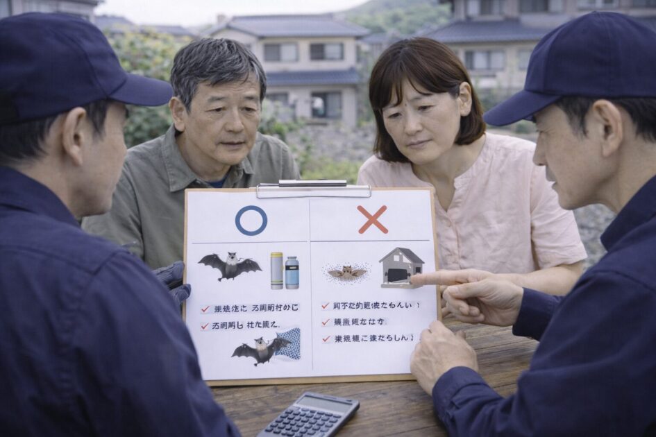 コウモリ駆除は即日で何ができる？できない？｜「今日やれる範囲」を線引き