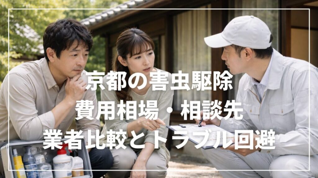京都の害虫駆除｜費用相場・相談先・業者比較とトラブル回避