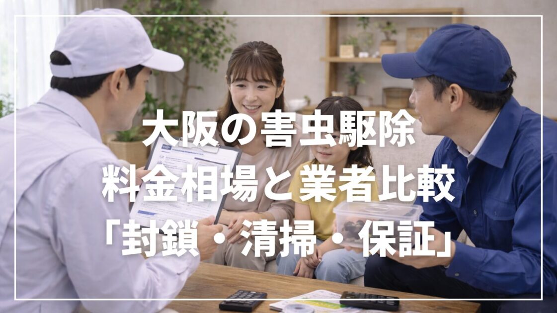 大阪の害虫駆除｜料金相場と業者比較「封鎖・清掃・保証」