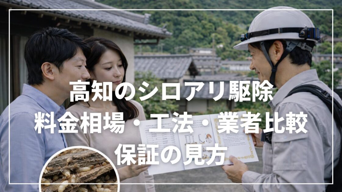 高知のシロアリ駆除|料金相場・工法・業者比較と保証の見方