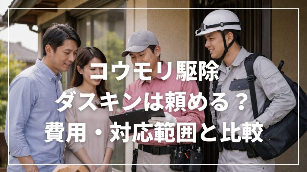 コウモリ駆除でダスキンは頼める?費用・対応範囲と比較