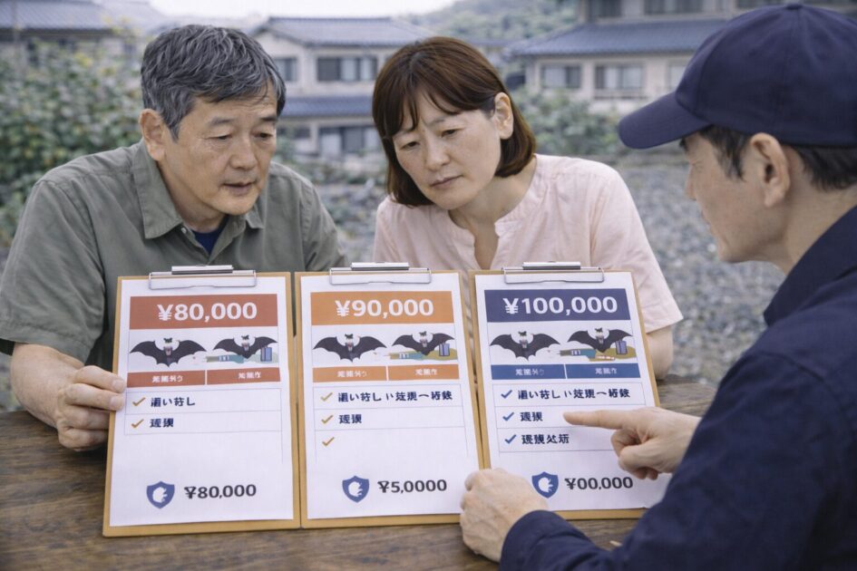 コウモリ駆除業者選びの基準｜「追い出し→封鎖→清掃」と保証で比較する