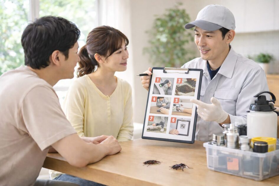 見積が上がる5条件｜高所／巣・発生源／再発予防施工／清掃消毒／再訪問・保証