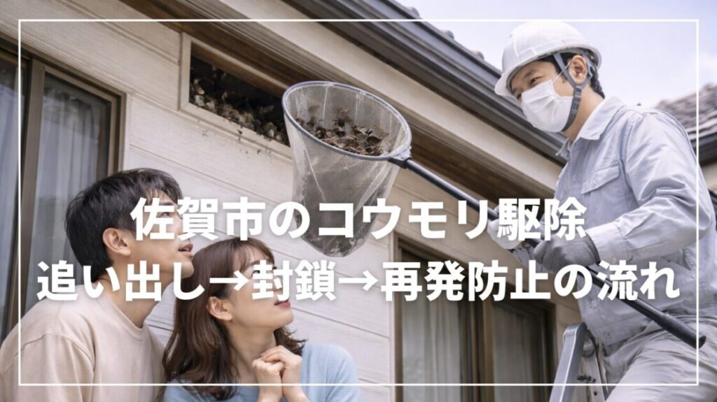 佐賀市のコウモリ駆除|追い出し→封鎖→再発防止の流れ