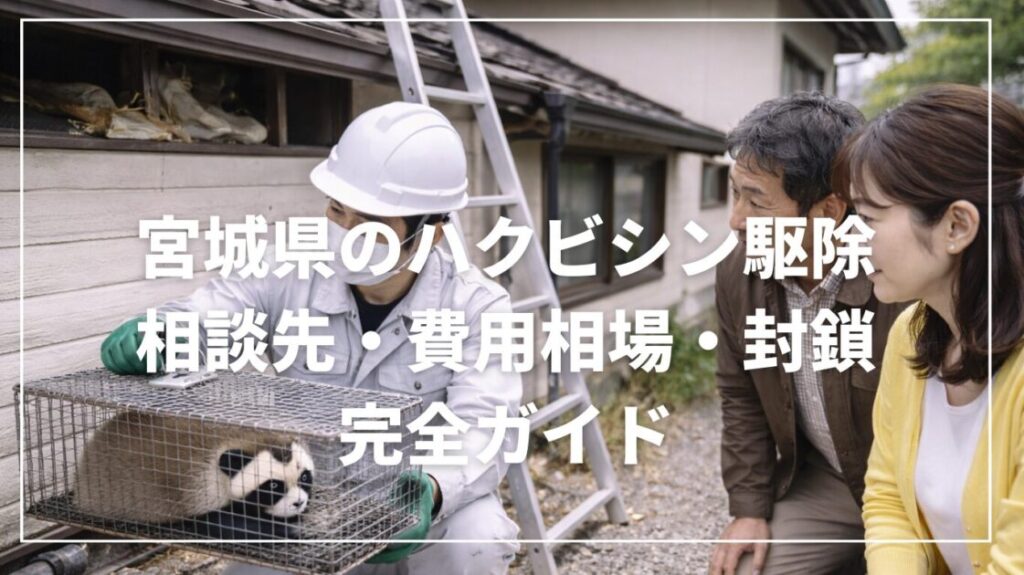 宮城県のハクビシン駆除|相談先・費用相場・封鎖まで完全ガイド