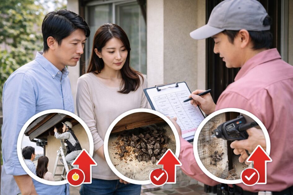 コウモリ駆除の料金相場|見積が上がる3条件(ダスキン比較の土台)