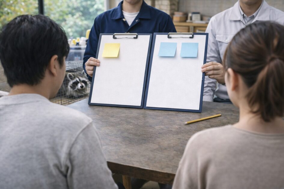 業者選びの基準｜「追加条件の明記」と「説明の透明性」で比較する